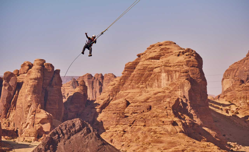 Exploring AlUla via the Giant Swing 