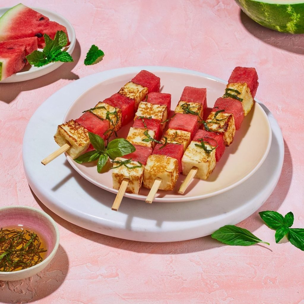 Halloumi Watermelon skewers in Riyadh