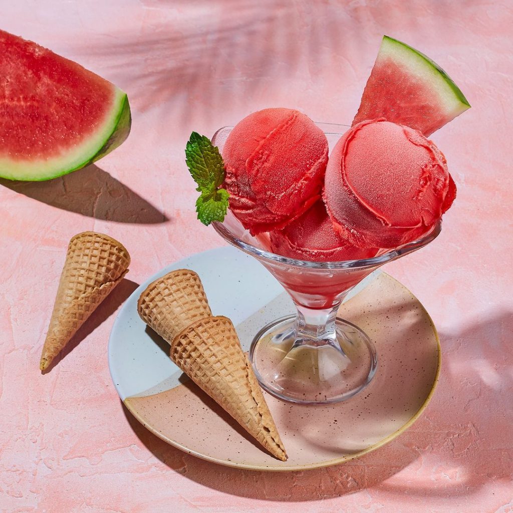 Watermelon sorbet in Riyadh 