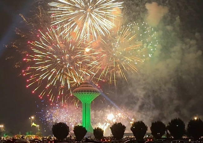 New Year Fireworks Saudi 2025  Fireworks Square & Beaches